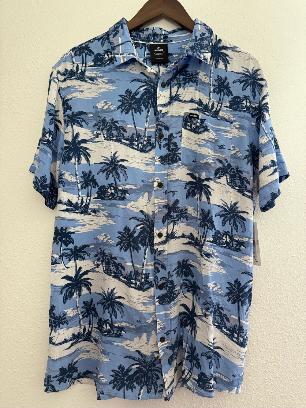 Rip Curl Floral Tropical Button Up Shirt NWT Men’s Large